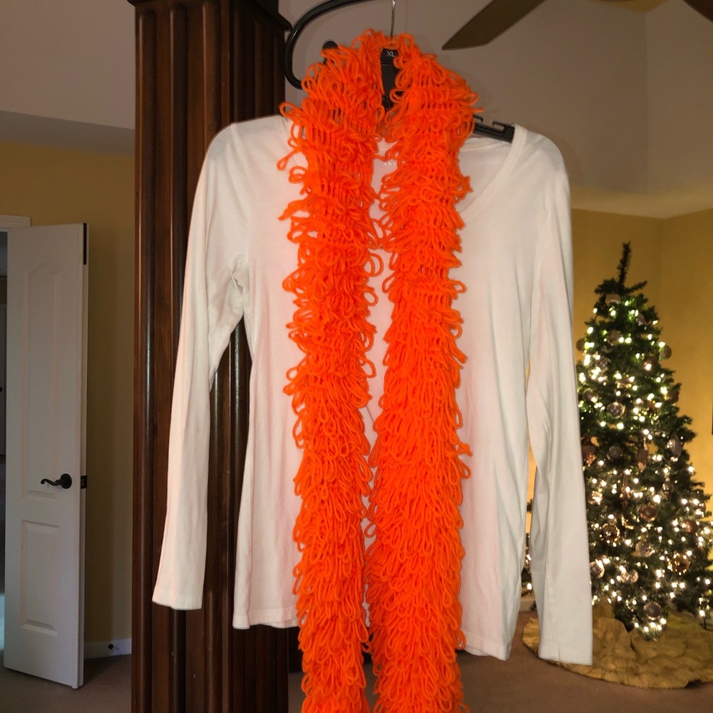 BRAND NEW  Fun, Orange Scarf - CLEMSON Fans! - Picture 2 of 2
